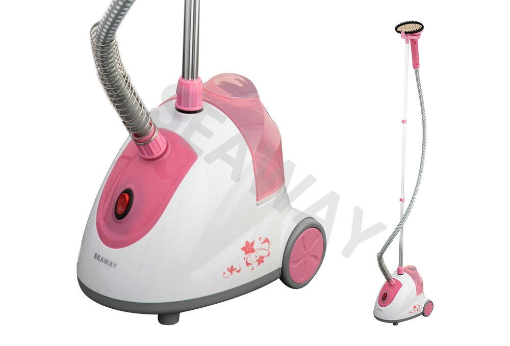 Reka Bentuk Teleskopik SWS-807 1500W Untuk Steamer Garment Stand Compact Storage